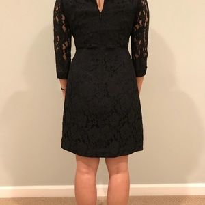 j crew black lace dress